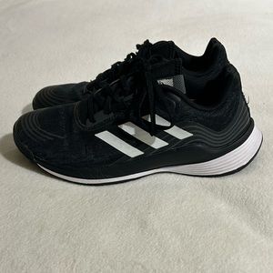 Adidas women’s size 7 black and white shoes.
